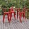 Flash Furniture 31.5 SQ Bar Top Table Brown Poly Top/Red Frame JJ-T14619H-80-BRRD-GG - alternate 6